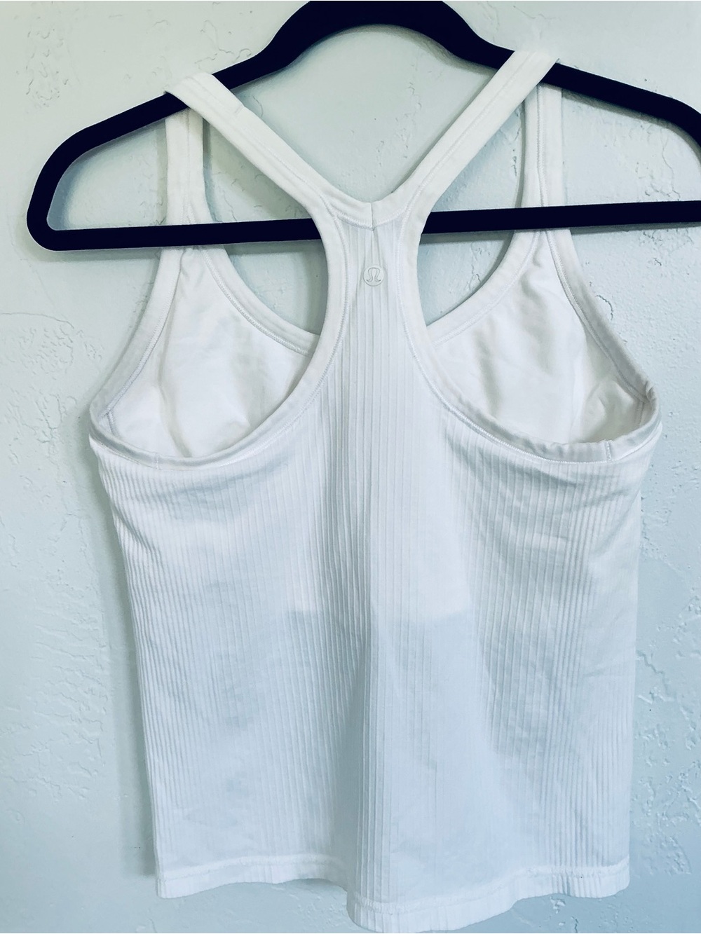 Lululemon White Ribbed Racerback Sports Bra Tank - Picture 4 of 7